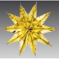 Украшение-подвеска фольга "Звезда" 60см цв.золото арт.PS242G