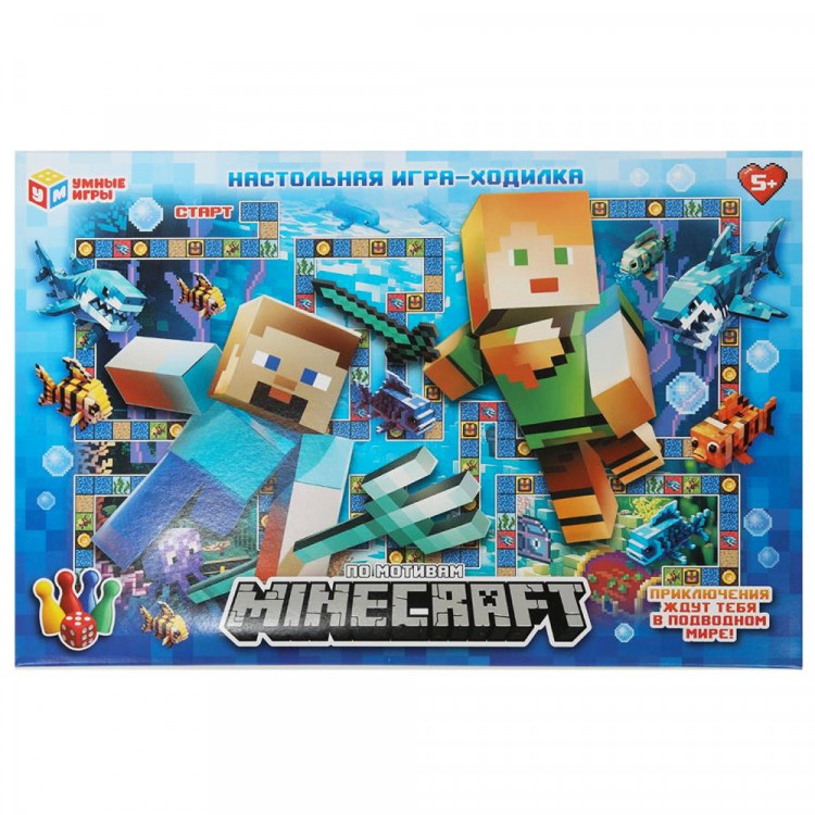 Игра настольная Ходилка (Умные игры) Minecraft арт.4660254478817