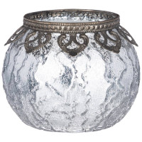 Подсвечник металл/стекло 10,5см "Измир" арт.132-131