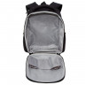Рюкзак для девочек школьный (GRIZZLY) арт RG-165-1/2 черный - голубой 26х36х17 см