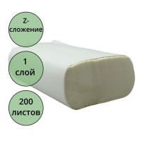 Полотенце бумажное Система H2 Z-сложение 1-сл 200л белые Терес Стандарт (21*23) арт.Т-0246П (Ст.20)
