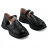 Туфли для девочки (ШАГОВИТА) черные верх-натуральная кожа подкладка-натуральная кожа размерный ряд 36-40 арт.23КФ 93001