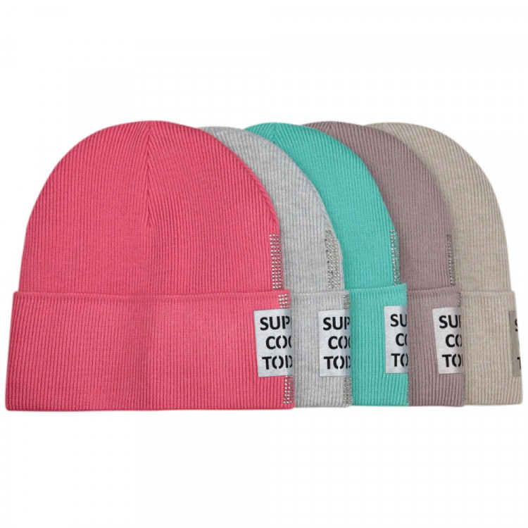 яяяШапка демисезоная для девочки (Полярик) арт.F-04-34 размер 50-54 цвет в ассортименте