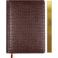 Ежедневник А6 недат. к/з deVENTE "Wild" темно-коричневый, крем.бумага, золот.срез, 136л арт.2035420