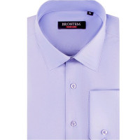 Сорочка детская приталенная длинный рукав размерный ряд 30/122-128-36/158-164 цвет сирень Brostem арт.MO4708d**