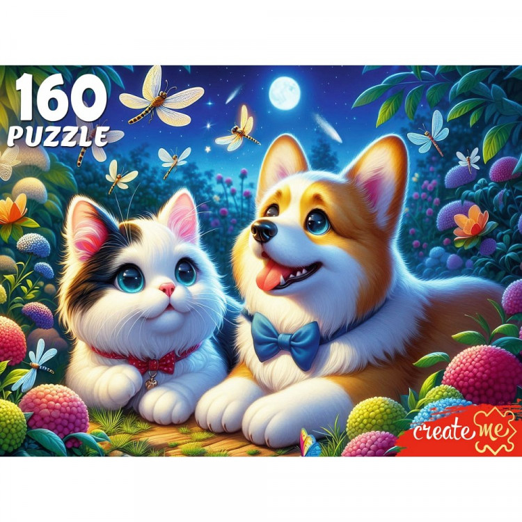 Пазл 160 элементов Ночные друзья (РК) арт.УК160-5537