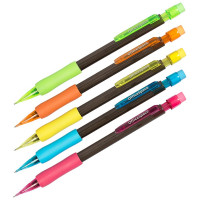 Карандаш мех. OfficeSpace 0,7мм, грип, с ластиком, ассорти