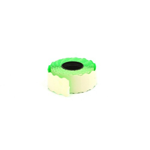 Этикет-лента 26*12 волна зеленый 1000шт/рулон
