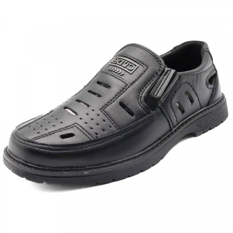 Туфли для мальчика (Леопард) черные верх-искусственная кожа подкладка-искусственная кожа размерный ряд 31-36 арт.ld-D159-3-1