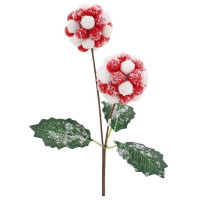 Украшение декоративное "Ветка. Листья, шарики" 33см арт.91249