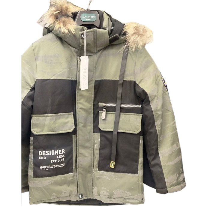 яяяКуртка зимняя для мальчика (MULTIBREND) арт.yb-YY8313-2 цвет черный