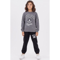 Комплект для мальчика арт.DMB 4869 размер 32/128-44/164 (джемпер+брюки) цвет темно-серый