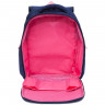 Рюкзак для девочек школьный (GRIZZLY) арт RG-165-1/3 синий - фуксия 26х36х17 см