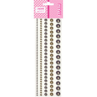 Наклейки-стразы акриловые deVENTE Жемчужины круглые цвет шоколадного опала 5 размеров арт.8002557