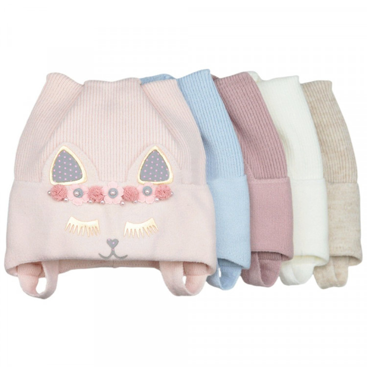 яяяШапка демисезоная для девочки (Полярик) арт.F-05-51 размер 50-52 цвет в ассортименте