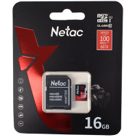 Карта памяти 16Gb microSD Netac card P500 Extreme Pro, адаптер