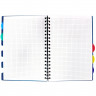 Тетрадь пластиковая обложка А5 клетка 120 листов Listoff Синяя 5 цветных пластиковых разделителя арт ТПР512028