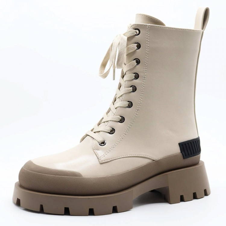 Ботинки для девочки (Stylele) бежевый верх-искусственная кожа  подкладка-байка размерный ряд 36-40 арт. lzl-F59