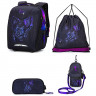 Ранец для девочки школьный (SkyName) GROOC + пенал + сумка для обуви + сумка-пенал 28х16х36см арт.7mini-033