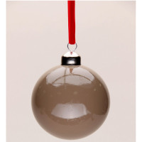 Шар пластик 08см глянцевый цв.коричневый 122 арт.РШ2522