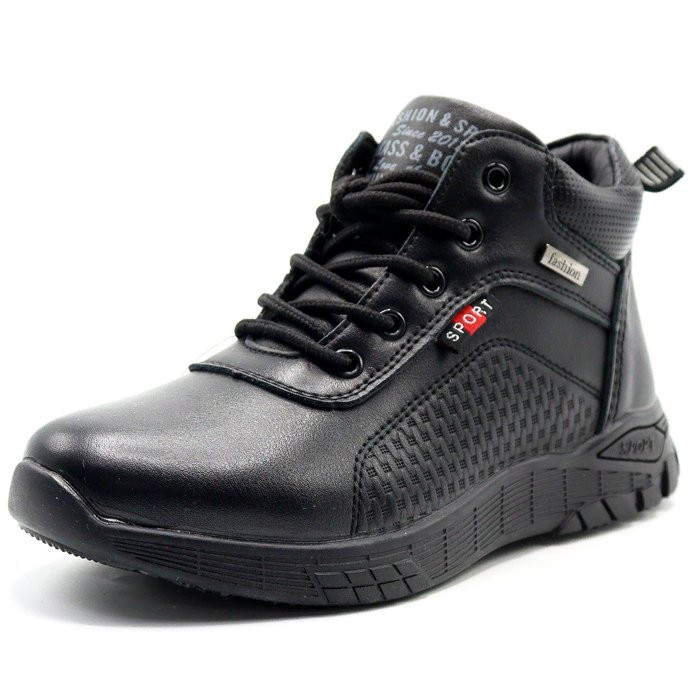 Ботинки для мальчика (Mz.Zoro) черные верх-искусственная кожа подкладка - байка артикул lx-B980-4