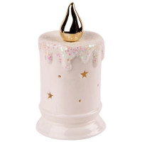 Статуэтка декоративная "Рождественская свеча" 15,58см с подсветкой фарфор арт.86811