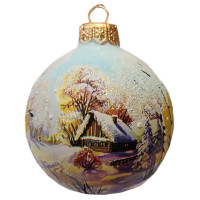 Шар стекло 6,5см "Снежная зима 1" п/у арт.КУ-65-224246