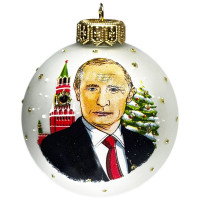 Шар стекло 08см "Президент с Кремлём 2" п/у арт.КУ-80-244171/2