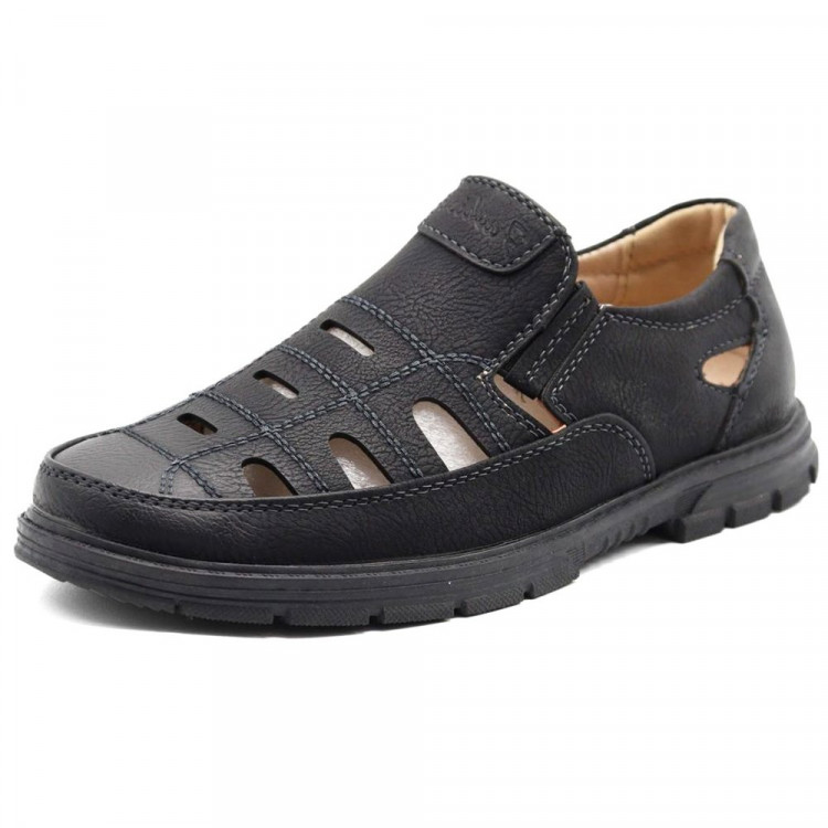 Туфли для мальчика (J.Fanker) черные верх-искусственная кожа подкладка-искусственная кожа размерный ряд 31-36 арт.ai-BL265