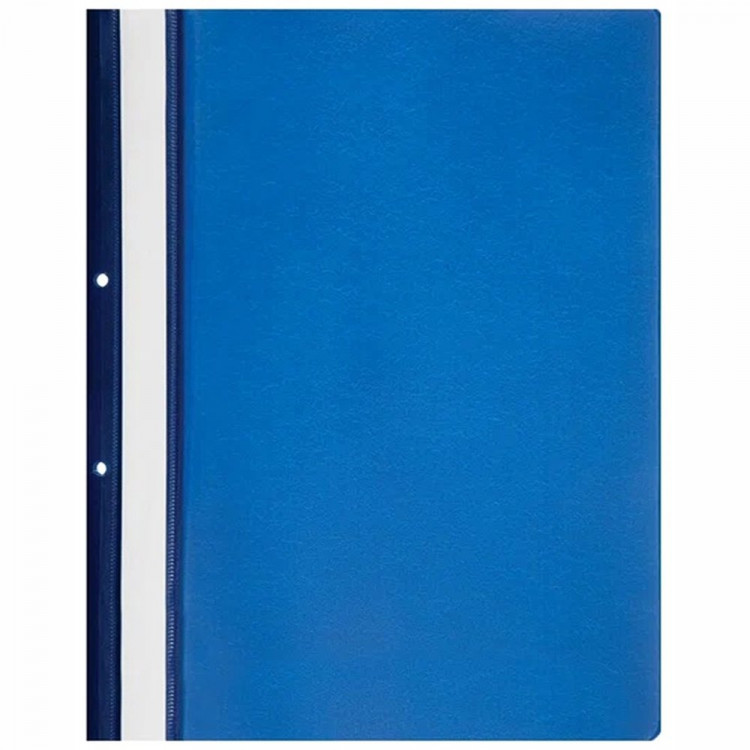 Папка скоросшиват. А4 с перфорацией 180мкм синий арт.3074 (Ст.25/400)