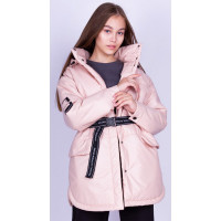 Куртка осенняя для девочки (OVAS) арт.ВЕНДИ размерный ряд 38/146-44/170 цвет пудра