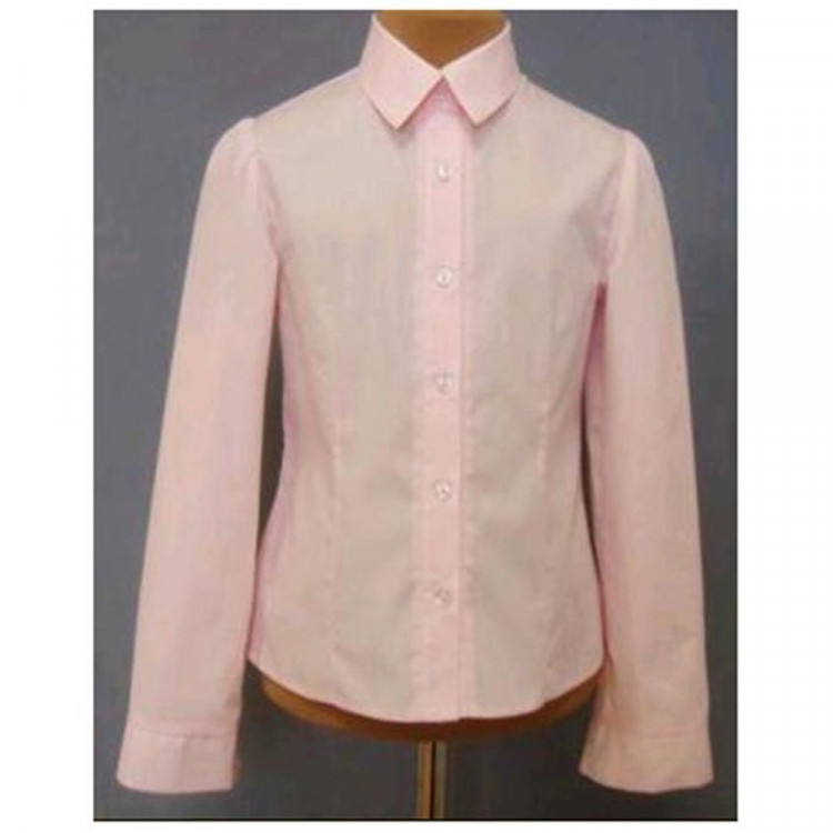 Блузка для девочки (Ажур) длинный рукав цвет розовый арт.01-д размер 32/134-42/164