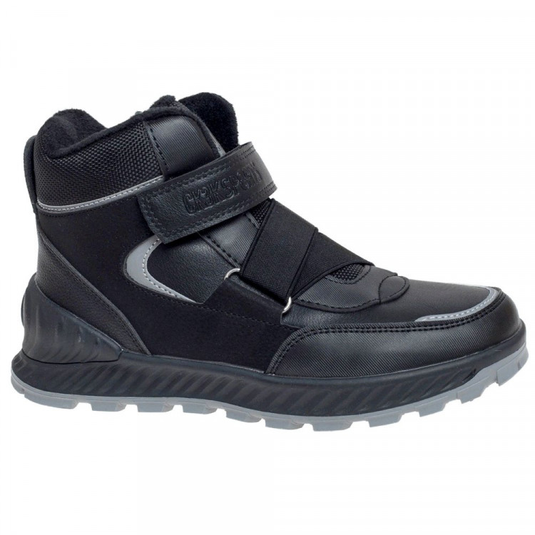 Ботинки для мальчика (Сказка) черные верх-искусственная кожа подкладка - байка  артикул  R921566242BK
