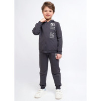 Костюм спортивный для мальчика арт.CLE 825604-01а_п-825601-01а_п размер 34/134-42/164 цвет темно-серый