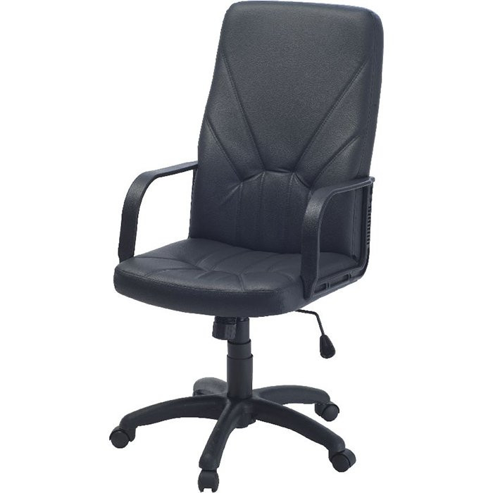 Кресло для руководителя пластик/кожзам Менеджер черный