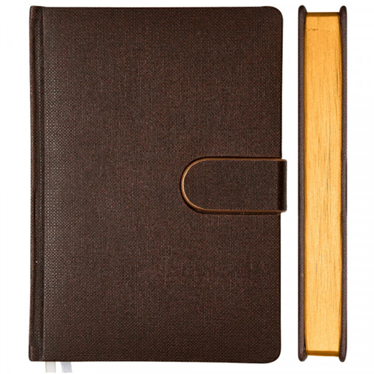 юЕжедневник А5 2023 к/з deVENTE "Taddeo" коричневый, бронз.срез, магн.заст. 176л. арт.2032363