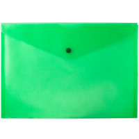 Папка-конверт на кнопке А4(235*325) 120мкм  зеленая арт.15-6233 (Ст.160)