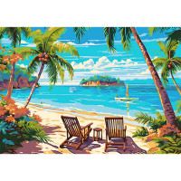 Картина по номерам 20x28,5см (LORI) На острове арт.Кпн-334