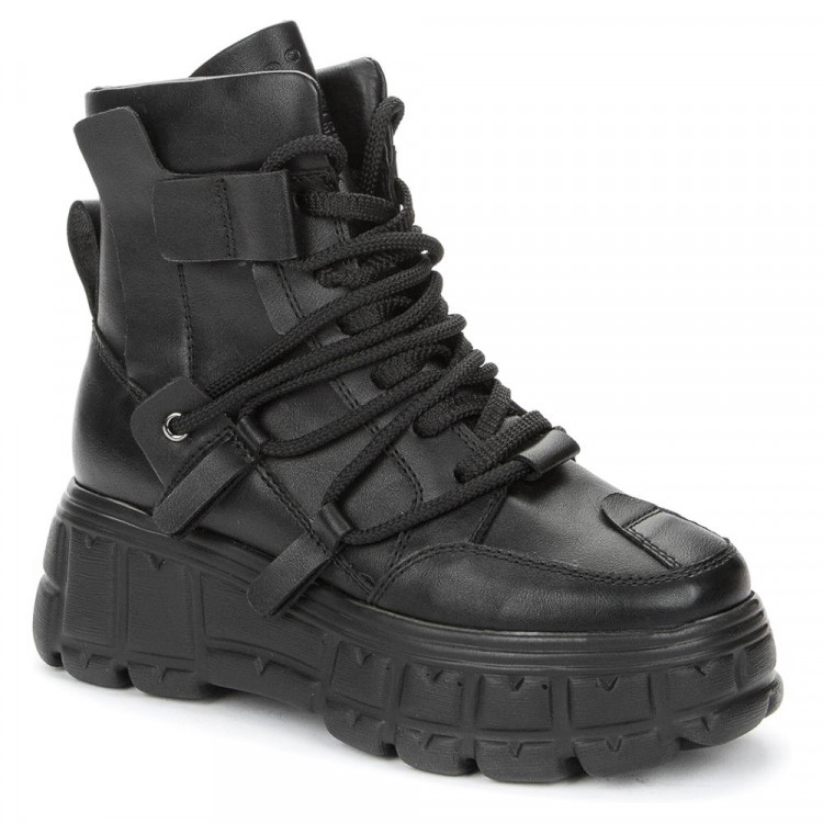 Ботинки для девочки (KEDDO) черный верх-искусственная кожа подкладка-ворсин артикул 538188/16-01