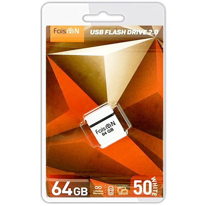 Флеш диск 64GB USB 2.0 FaisON Drive 50 Mini белый