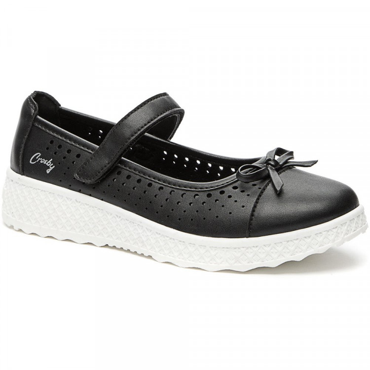 Туфли для девочки (CROSBY) черные верх-искусственный кожа подкладка-натуральная кожа размерный ряд 33-38 арт.238002/02-03