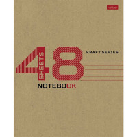 Тетрадь А5 клетка 48 листов скоба (Hatber) КРАФТ арт.48Т5В1_28075