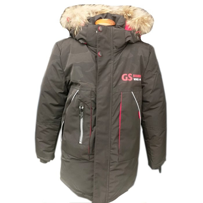 Куртка зимняя для мальчика (MULTIBREND) арт.yb-M27-4 цвет черно-красный