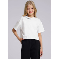 Футболка для девочки артикул CLE 846111/71г_п размер 34/134-42/158 цвет белый