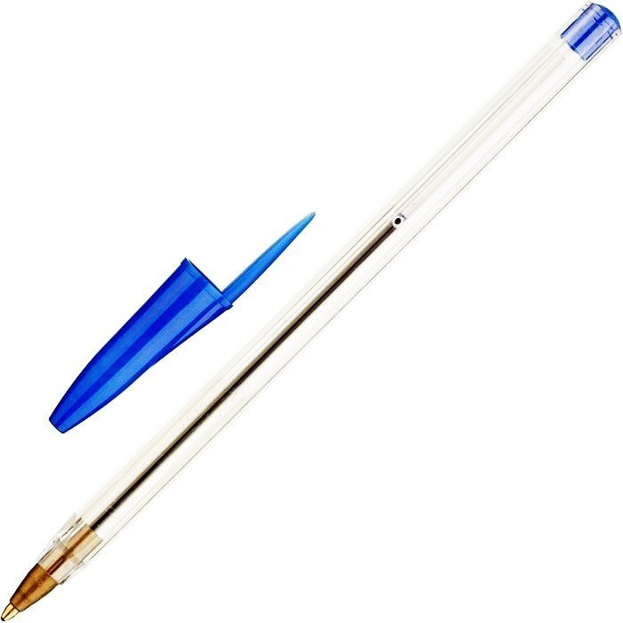 Ручка шариковая прозрачный корпус (WM) синяя 0.8мм одноразовая арт.049000202 (Ст.200)