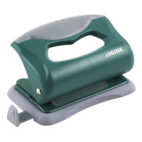 Дырокол (10л) deVENTE пластик с каучуковой вставкой, с линейкой Marandi аквамарин арт.4020203