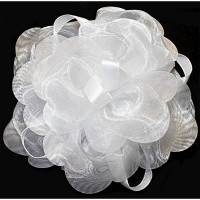 Бант для волос белый Arco Carino 11см арт. 122