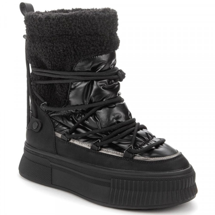 Ботинки для девочки (KEDDO) черный верх-искусственная кожа/нейлон подкладка - искусственная шерсть артикул 838116/06-08
