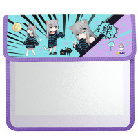 Папка школьная для тетрадей А5 на липучке 2 отделения (ОНИКС) Аниме Мими арт ПТ-95