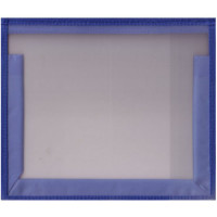 Папка школьная для тетрадей А5 на молнии Оникс прозрачная Синяя арт.ПТ-750